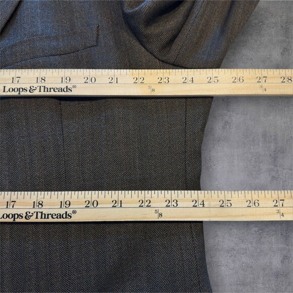 JOSEPH & FEISS Mens Blazer 50R WOOL Brown Sport Coat Two Button Jacket Suits - Picture 12 of 16